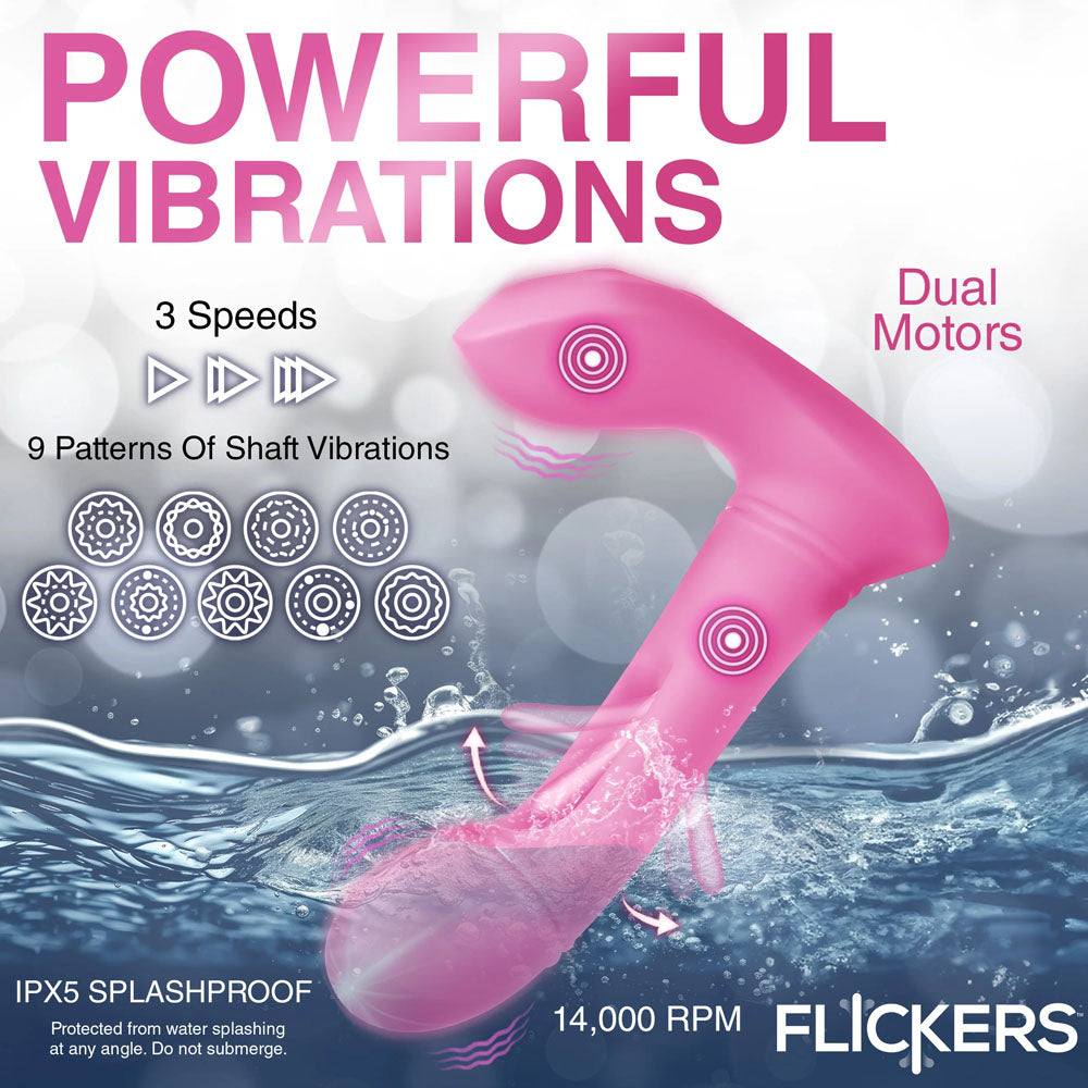 Inmi Flickers G Flick Flicking G Spot USB Rechargeable Flicking Vibrator With Remote 15cm XR Brands
