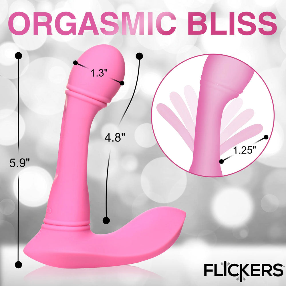 Inmi Flickers G Flick Flicking G Spot USB Rechargeable Flicking Vibrator With Remote 15cm XR Brands