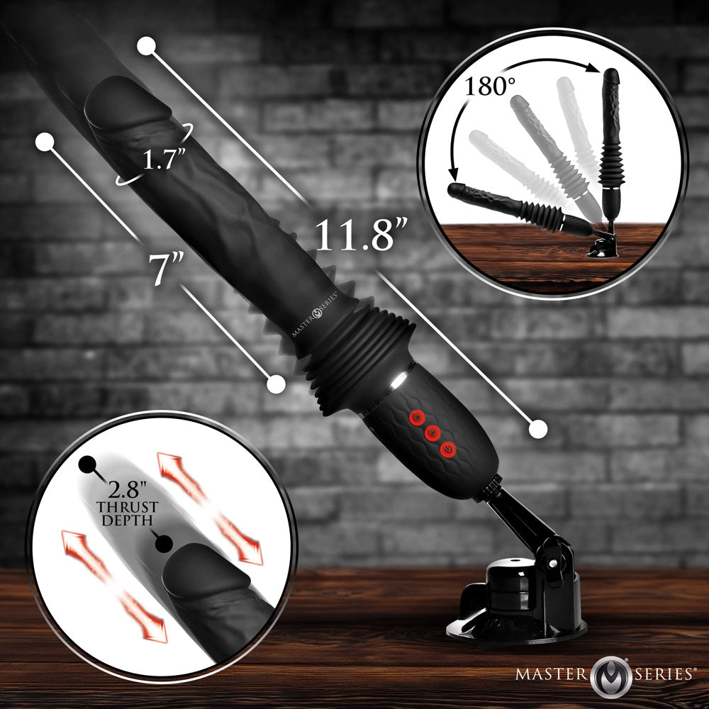 Master Series Ultimate Power Pounder USB Rechargeable Thrusting Vibrator 30cm XR Brands