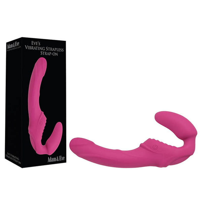 Adam & Eve Eve's Vibrating USB Rechargeable Strapless Strap On 8.75 Inch Adam & Eve