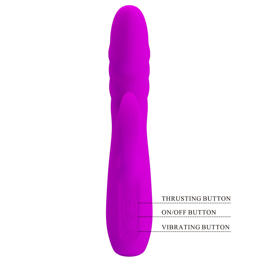 Party Up BOB USB Rechargeable Thrusting Rabbit Vibrator 25cm Party Up