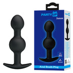 Party Up JAMES Beaded Butt Plug 10.4cm Black