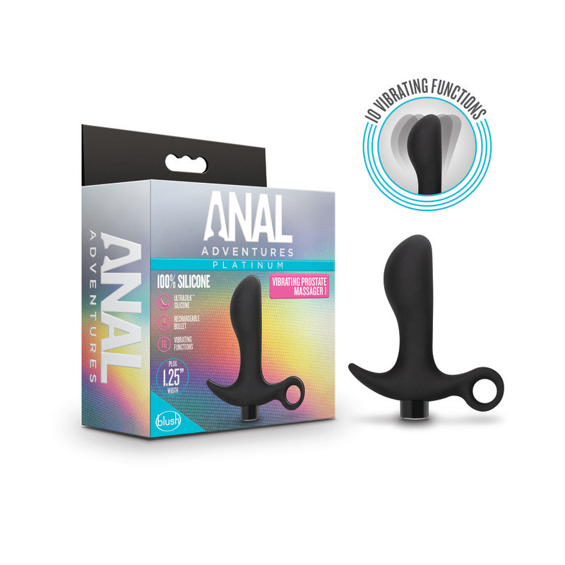 Anal Adventures Platinum Vibrating Prostate Massager 01 10.8cm Blush Novelties