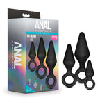 Blush Novelties Anal Adventures Platinum Loop Butt Plug Kit Set Of 3 Sizes