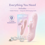 Blush Novelties Play With Me Fairy Flutter USB Rechargeable Rabbit Vibrator 19.7cm Blush Novelties