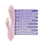 Blush Novelties Play With Me Fairy Flutter USB Rechargeable Rabbit Vibrator 19.7cm Blush Novelties