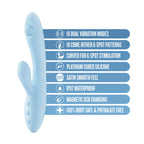 Blush Novelties Play With Me Moondust Magic USB Rechargeable Rabbit Vibrator 20.3cm Blush Novelties