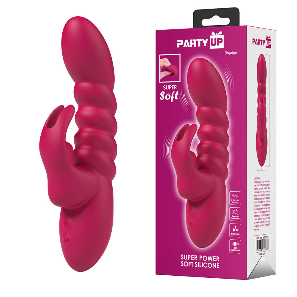 Party Up BRYNLYN USB Rechargeable Rabbit Vibrator 18.2cm Party Up
