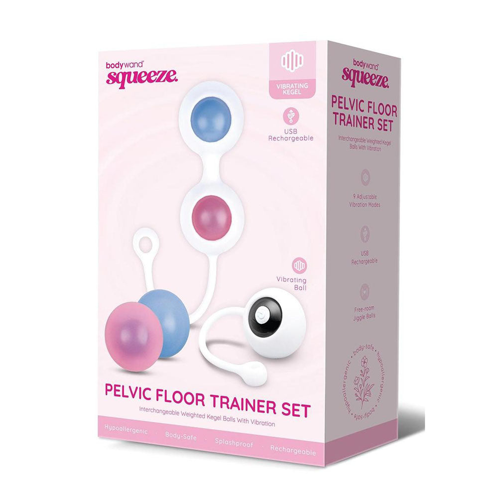 Bodywand Squeeze Pelvic Floor Trainer Set USB Rechargeable Weighted Vibrating Kegel Set Bodywand