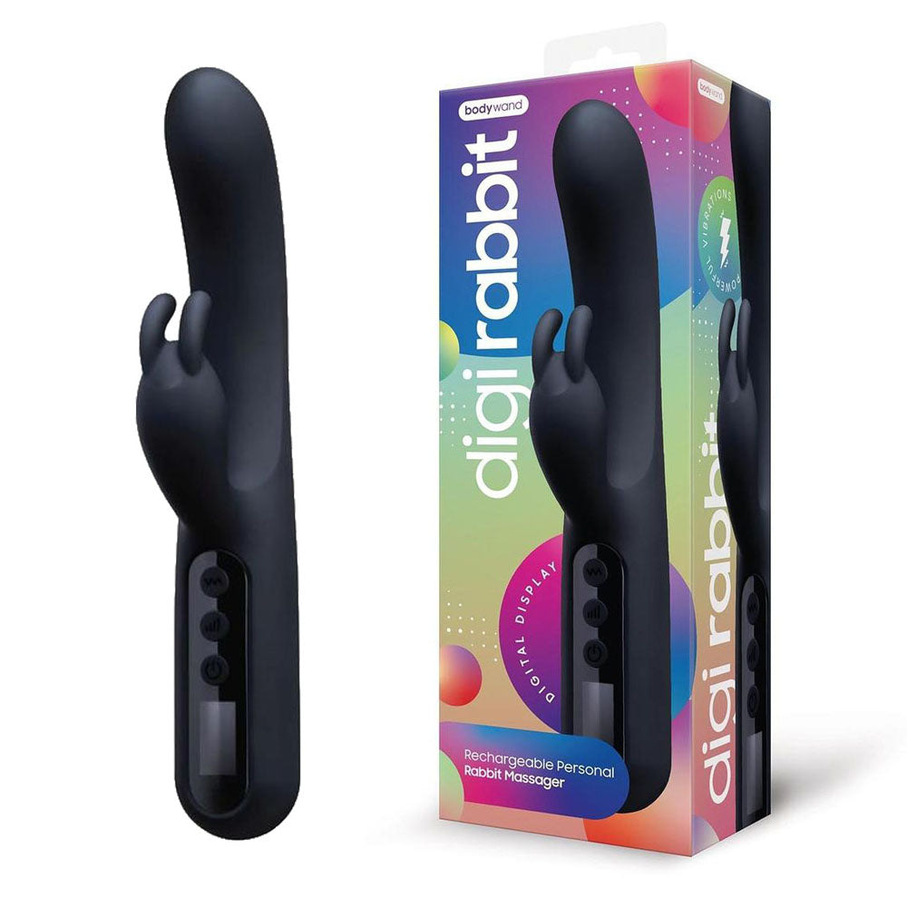 Bodywayd Digi Rabbit USB Rechargeable Rabbit Vibrator 23cm Black