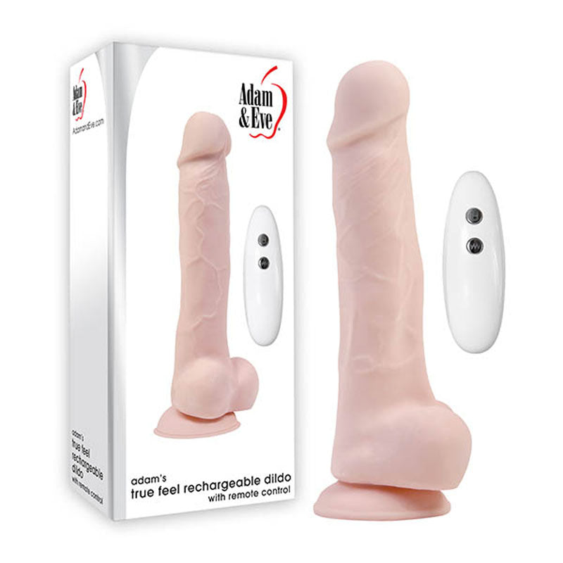 Adam & Eve Adams True Feel USB Rechargeable Vibrating Dildo 7 Inch Adam & Eve