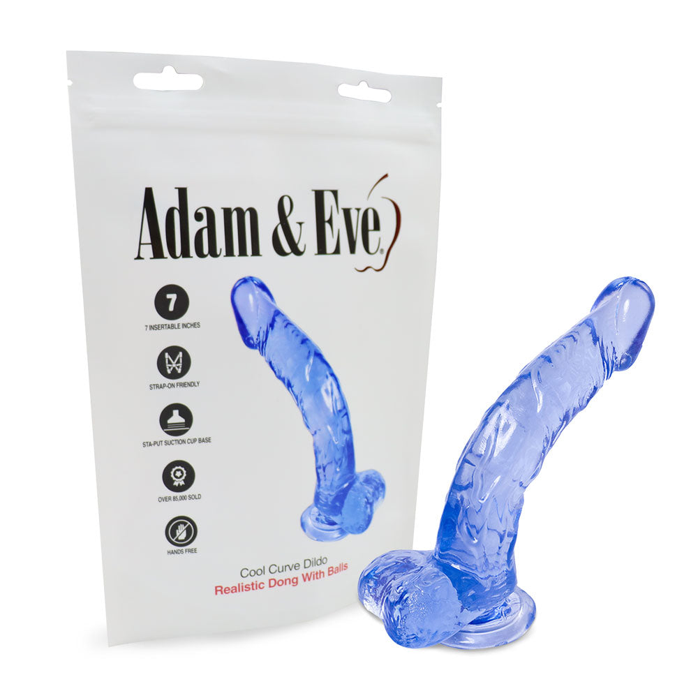 Adam & Eve Cool Curve Jelly Dong 21.6cm Clear Adam & Eve