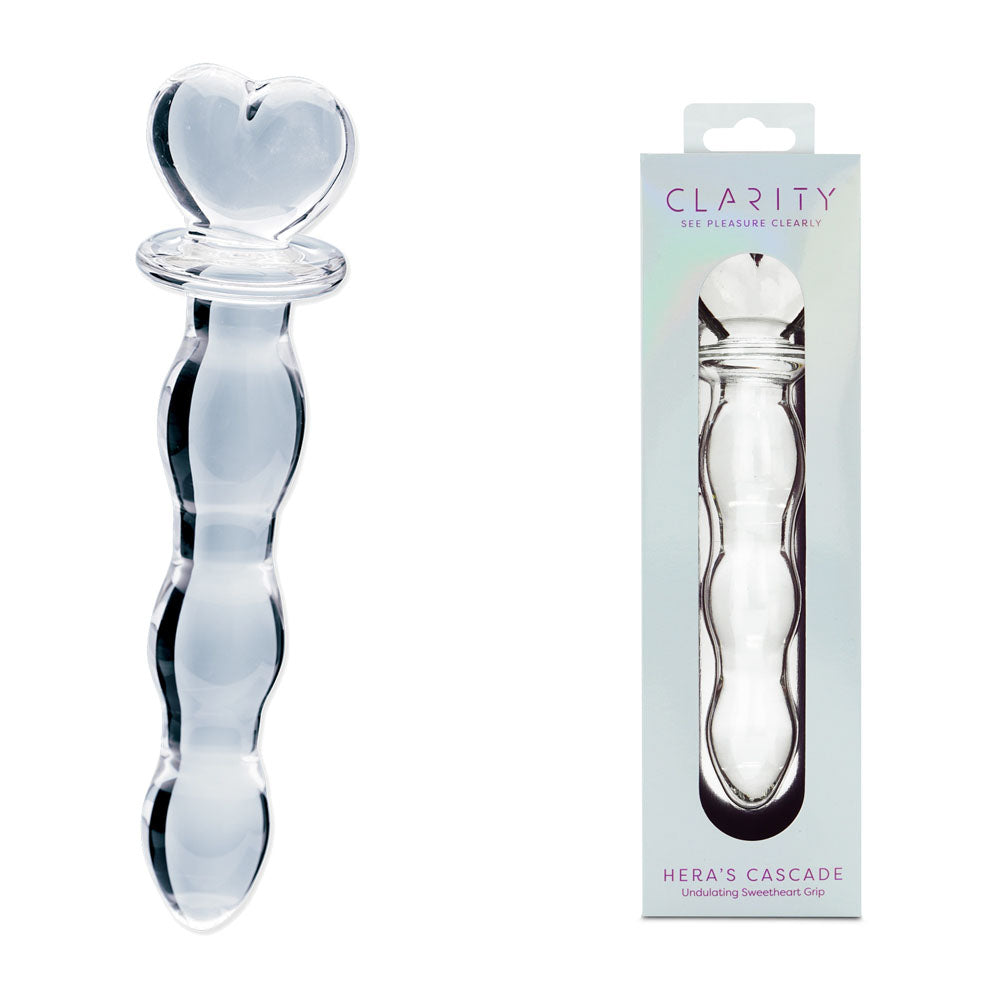 Creative Conceptions Clarity Heras Cascade  Glass Dildo 15cm