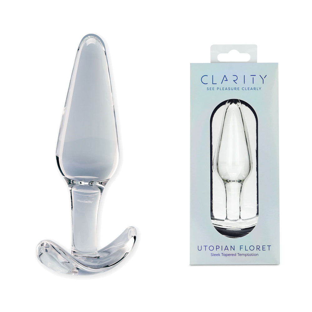 Creative Conceptions Clarity Utopian Floret Glass Butt Plug 11cm