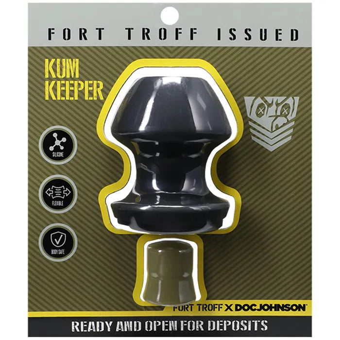 Doc Johnson Fort Troff Kum Keeper Hollow Butt Plug With Removeable Stopper Black Doc Johnson
