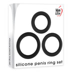 Adam & Eve Silicone Penis Ring Set Set Of 3 Sizes