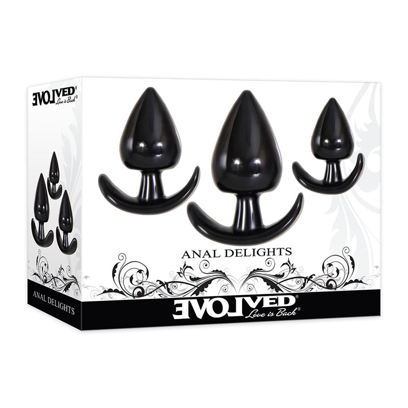Evolved Anal Delights Butt Plugs Set Of 3 Sizes Evolved