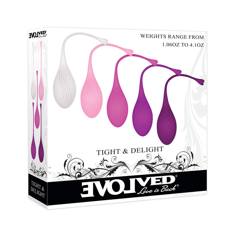 Evolved TIGHT & DELIGHT Kegel Trainer Set 5 Piece Kit Evolved