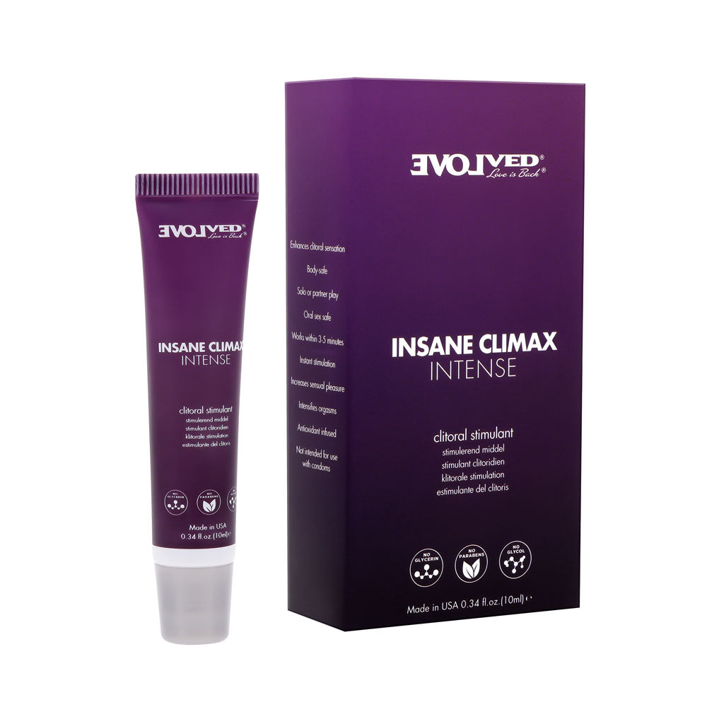 Evolved INSANE CLIMAX INTENSE Clitoral Stimulation Gel 10ml Tube Evolved