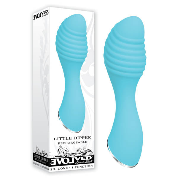 Evolved Little Dipper USB Rechargeable Mini Vibrator Light Blue Evolved