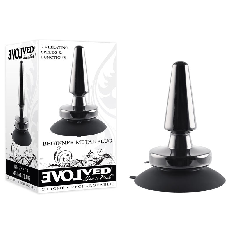 Evolved BEGINNER METAL PLUG USB Rechargeable Vibrating Butt Plug Evolved