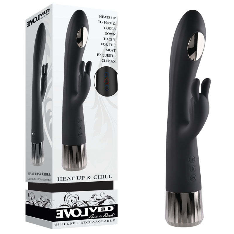 Evolved Heat Up & Chill USB Rechargeable Heating & Cooling Rabbit Vibrator 24.1cm Evolved