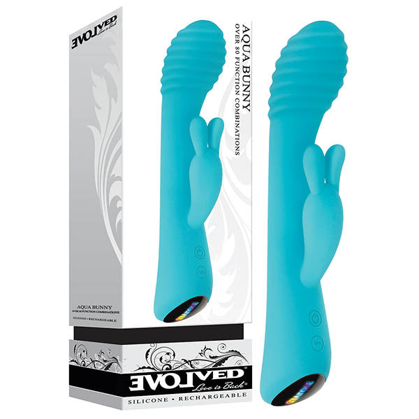 Evolved Aqua Bunny USB Rechargeable Rabbit Vibrator 8.4 Inch Evolved
