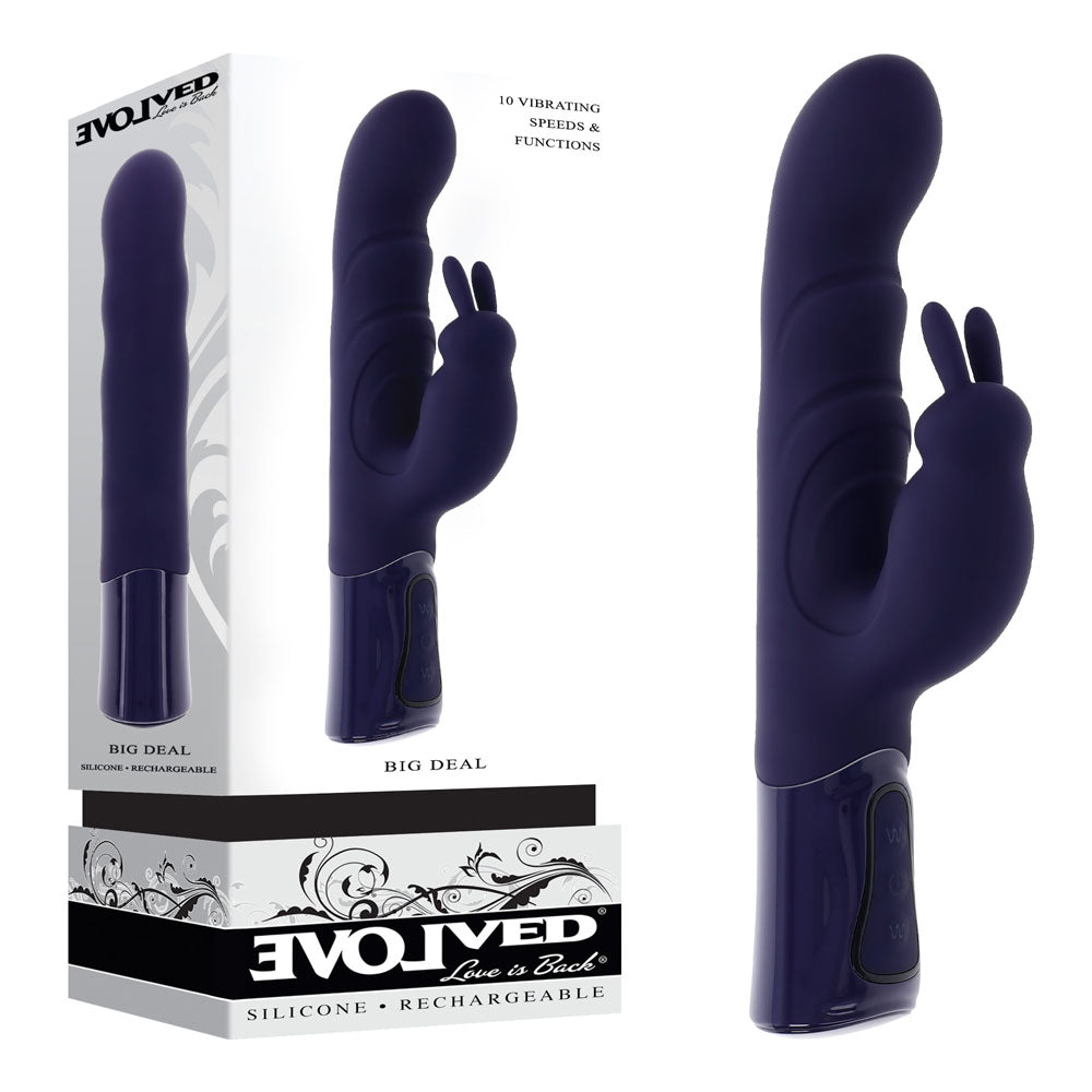 Evolved BIG DEAL USB Rechargeable Rabbit Vibrator 25.7cm Evolved