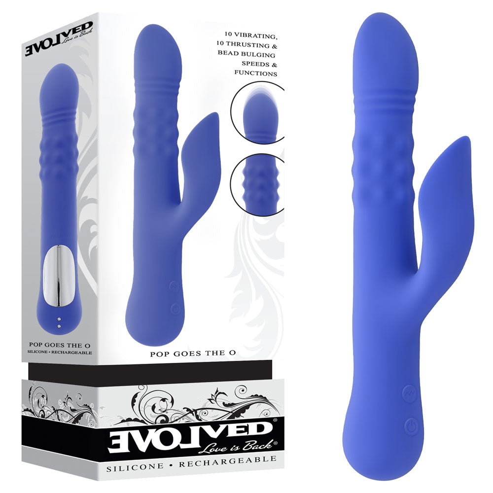 Evolved POP GOES THE O USB Rechargeable Thrusting & Bulging Rabbit Vibrator Evolved