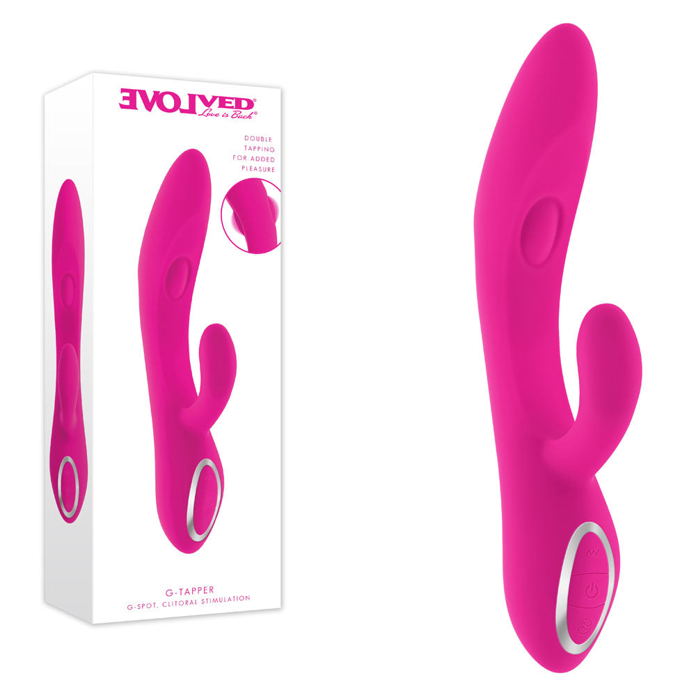 Evolved G TAPPER USB Rechargeable Rabbit Vibrator Pink