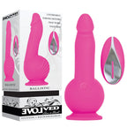 Evolved Ballistic USB Rechargeable Vibrating Dong With Balls Motor & Remote 19cm Pink Evolved