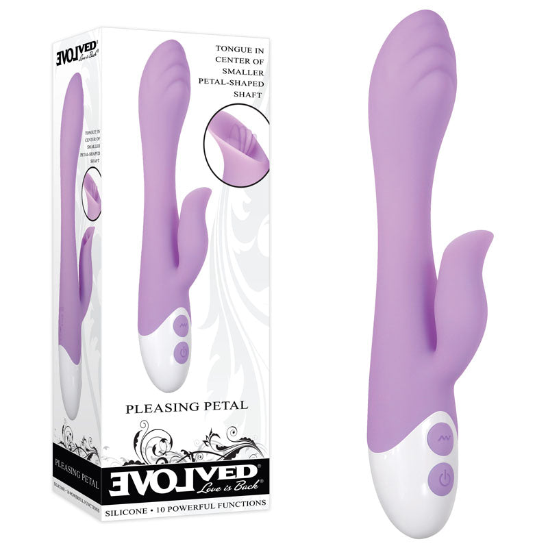 Evolved PLEASING PETAL USB Rechargeable Rabbit Vibrator 19.7cm Evolved