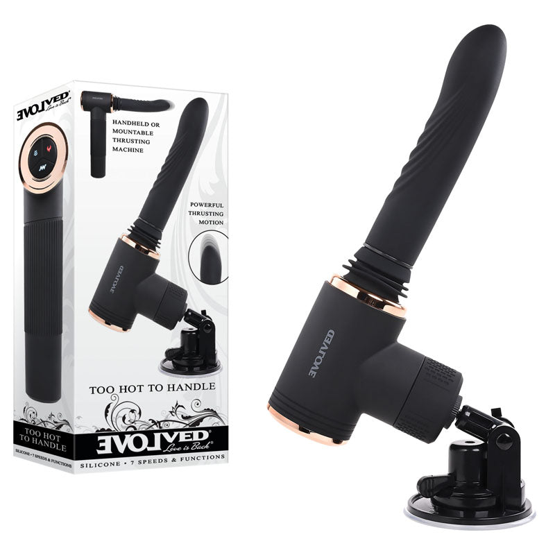 Evolved TOO HOT TO HANDLE USB Rechargeable Thrusting Vibe With Stand Evolved