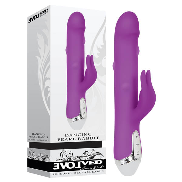 Dancing Pearl Rabbit USB Rechargeable Rabbit Pearl Vibrator 9.25 Inch Evolved
