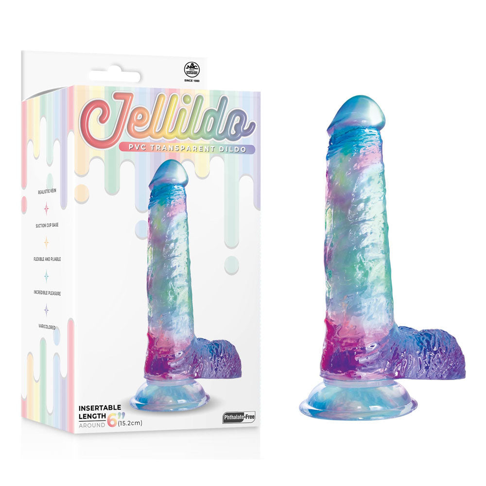 Excellent Power Jellido Clear Coloured Dildo 15.2cm Excellent Power