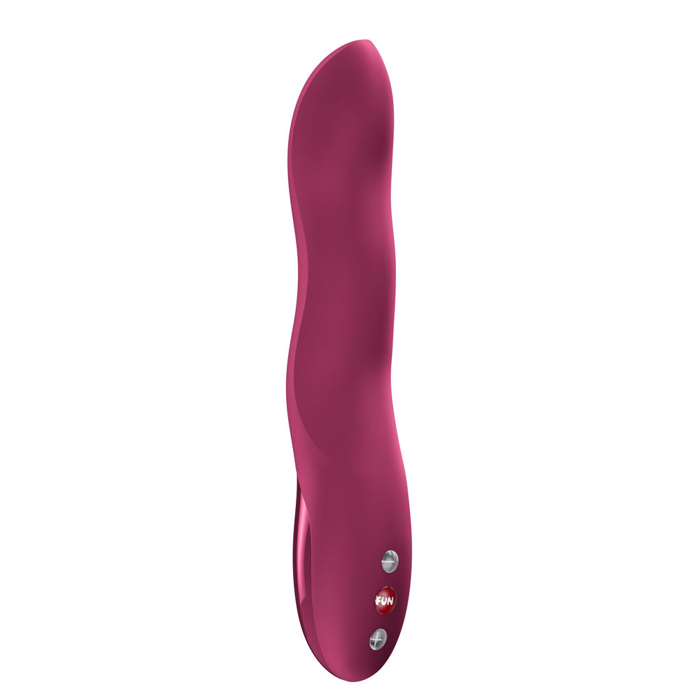 Fun Factory STRONIC WAVE USB C Rechargeable Thrusting Vibrator Wine Red
