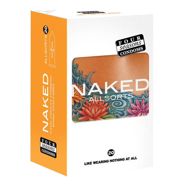 Four Seasons Naked Allsorts Ultra Thin Lubed Condoms In 6 Styles 20 Pack Four Seasons