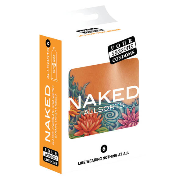 Four Seasons Naked Allsorts Ultra Thin Lubed Condoms In 6 Styles 6 Pack Four Seasons