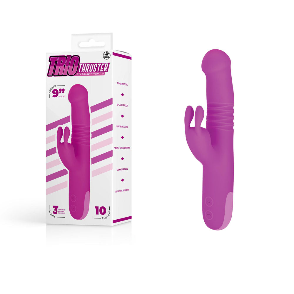 Excellent Power Trio Thruster USB Rechargeable Thrusting & Rotating Rabbit Vibrator Excellent Power