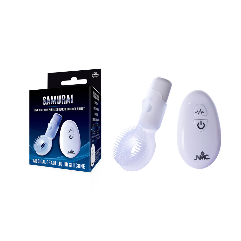 Excellent Power Samurai Vibrating Cock Ring With Wireless Remote Control Clear Excellent Power