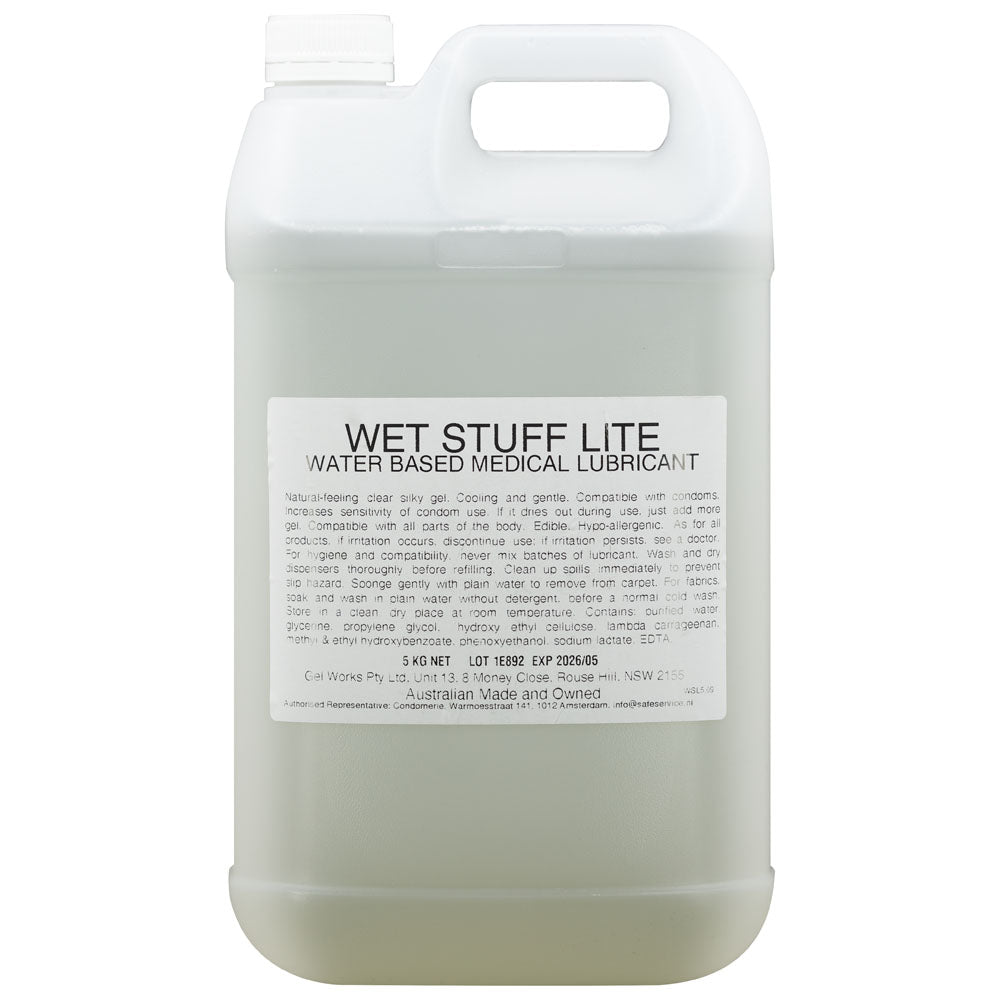 Wet Stuff Lite Water Based Lubricant 5kg Tube Wet Stuff