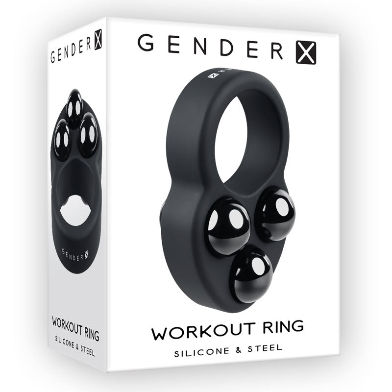 Gender X WORKOUT RING Weighted Cock Ring Black Gender X