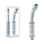 Gender X LUSTROUS GALAXY WAND Glass Double Ended Massager 18.5cm Blue / Violet Gender X