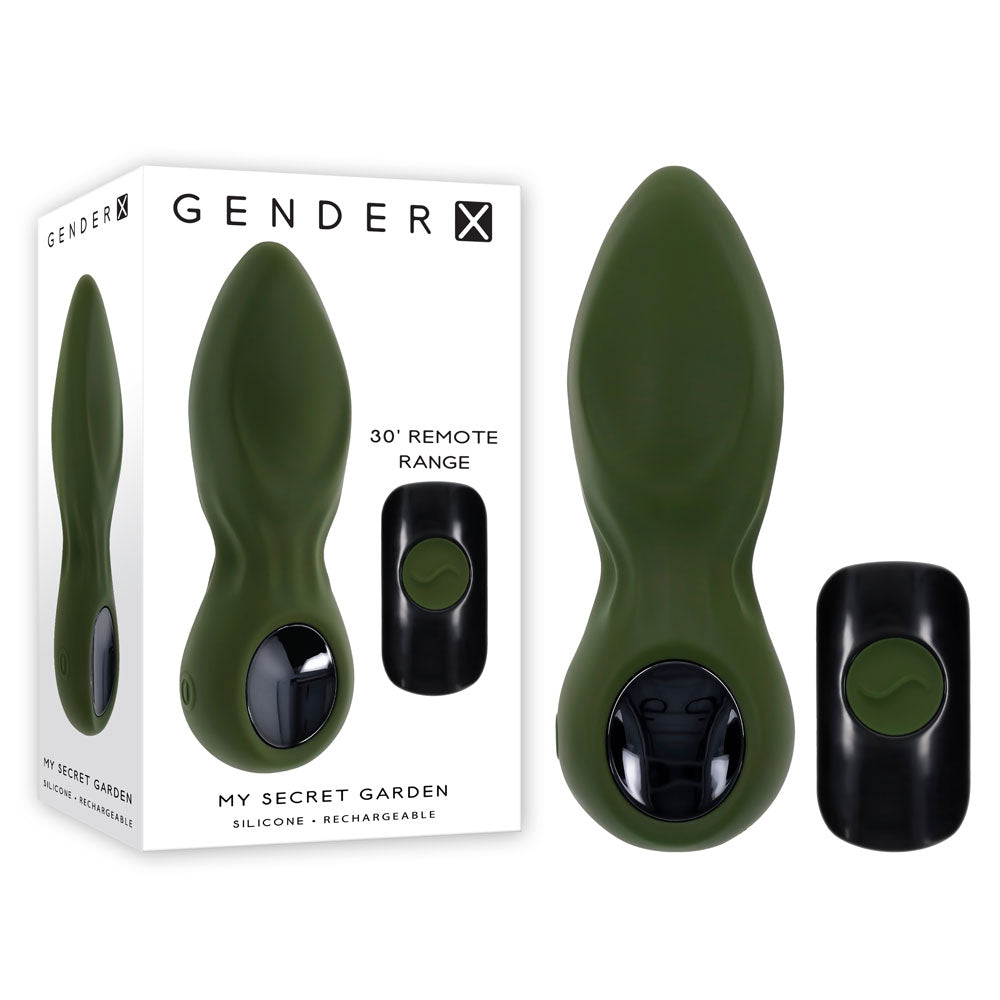 Gender X MY SECRET GARDEN USB Rechargeable Vibrating Butt Plug With Remote Control Gender X