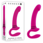 Gender X SHARING IS CARING - Pink 21.9 cm USB Rechargeable Strapless Strap-On Gender X