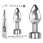 Gender X ROCKIN METAL PLUG Metallic USB Rechargeable Butt Plug Gender X