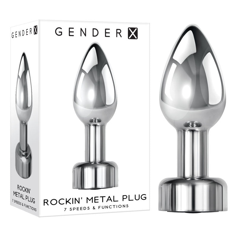 Gender X ROCKIN METAL PLUG Metallic USB Rechargeable Butt Plug Gender X