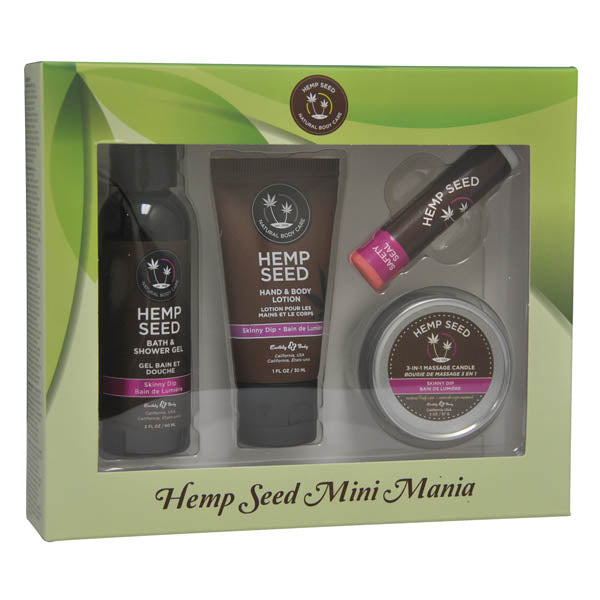 Earthly Body Hemp Seed Mini Mania Scented Lotion Kit 4 Piece Set Earthly Body