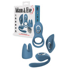 Adam & Eve FOUR PLAY Vibrator Set USB Rechargeable Couples Play Kit Blue Adam & Eve