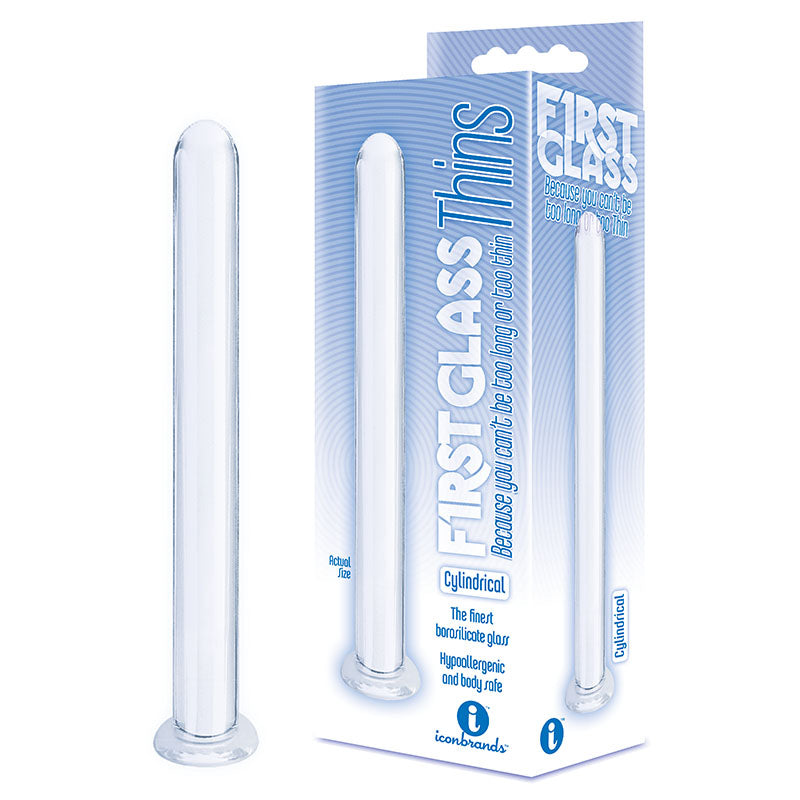 Icon Brands The 9s First Glass Thins Cylindrical Glass Dildo 17.8cm